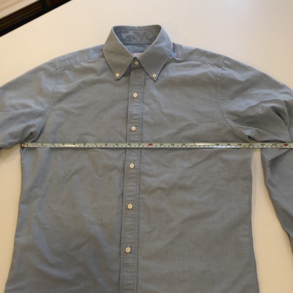 Luxire Mens Dress Shirt, Button Down Collar, Blue, Size Medium - Picture 3 of 6